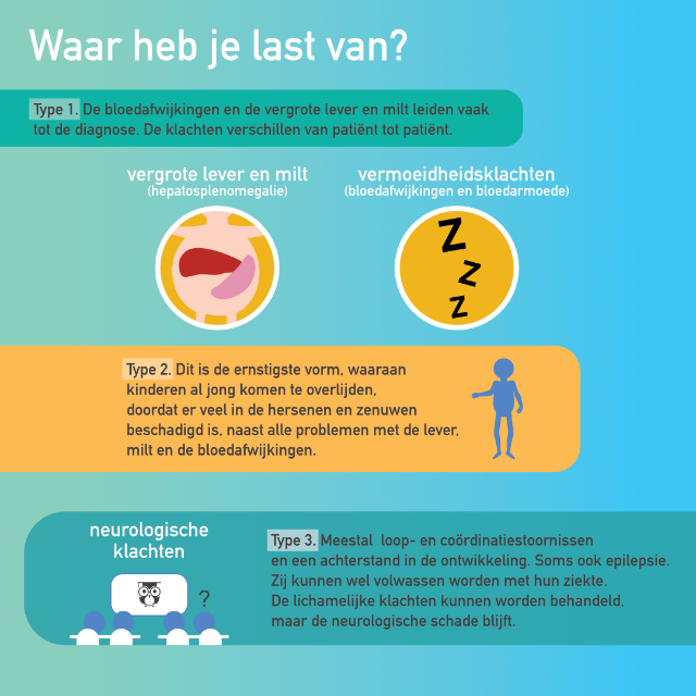 Ziekte van Gaucher type 1 infographic afbeelding 1